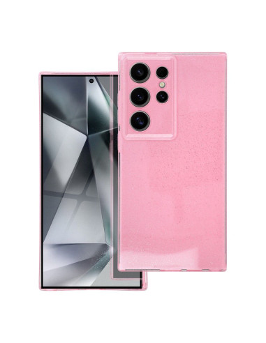Coque transparente 2mm BLINK pour SAMSUNG S24 ULTRA rose