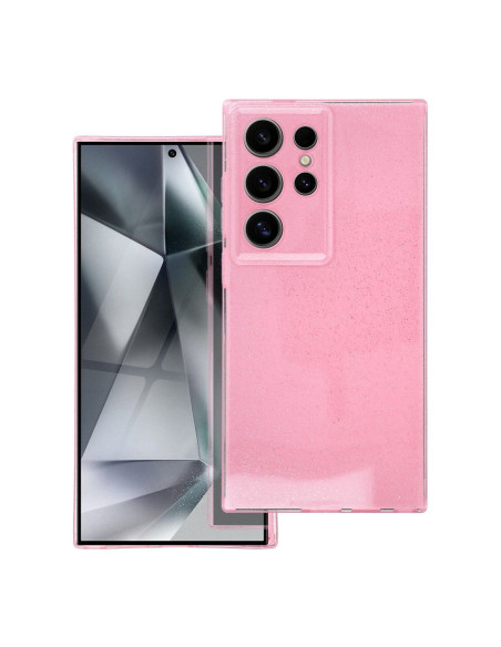 Coque transparente 2mm BLINK pour SAMSUNG S24 ULTRA rose