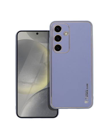 Etui LEATHER Case en cuir pour SAMSUNG Galaxy S24 BLEU