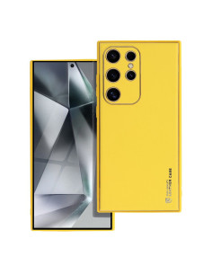 Etui LEATHER Case en cuir pour SAMSUNG Galaxy S24 ULTRA JAUNE