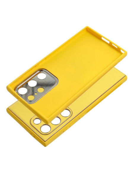 Etui LEATHER Case en cuir pour SAMSUNG Galaxy S24 ULTRA JAUNE